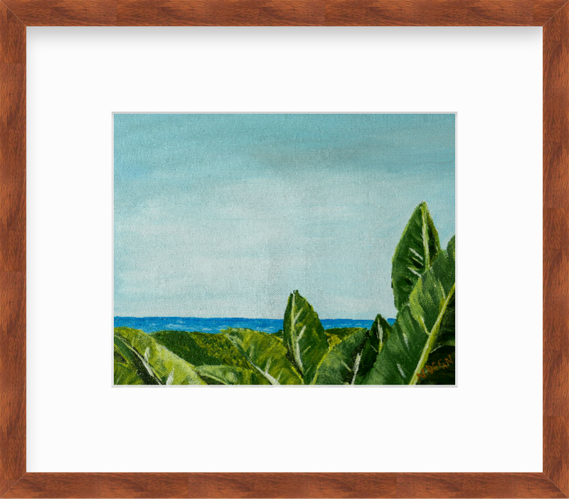 Florida Anna Maria Island Coastal View with Banana Plants Giclee Art Print