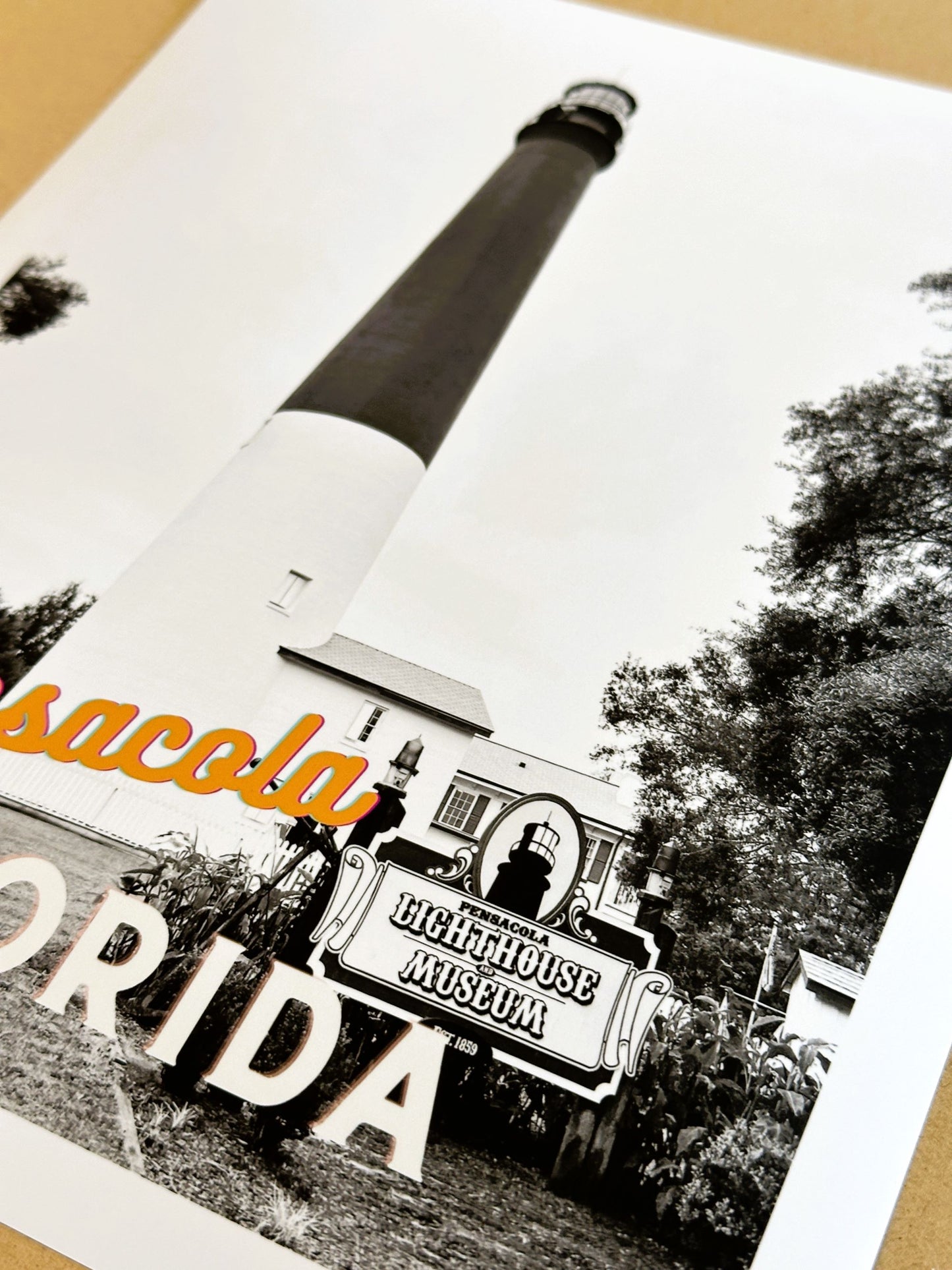Florida Pensacola Lighthouse Giclee Travel Print