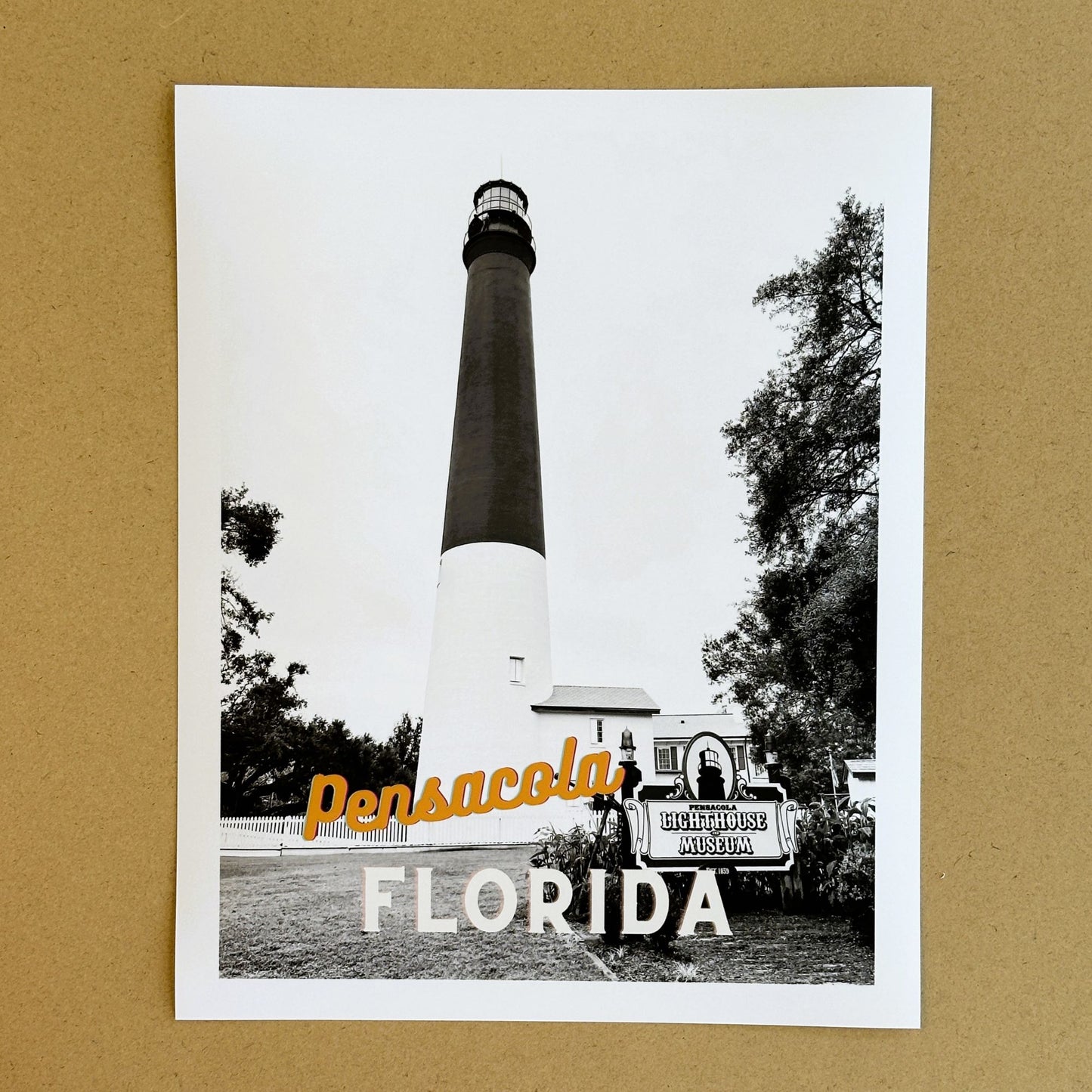 Florida Pensacola Lighthouse Giclee Travel Print