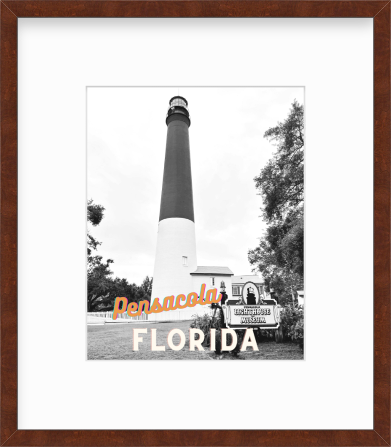Florida Pensacola Lighthouse Giclee Travel Print