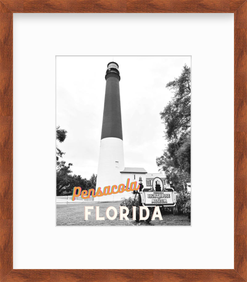 Florida Pensacola Lighthouse Giclee Travel Print