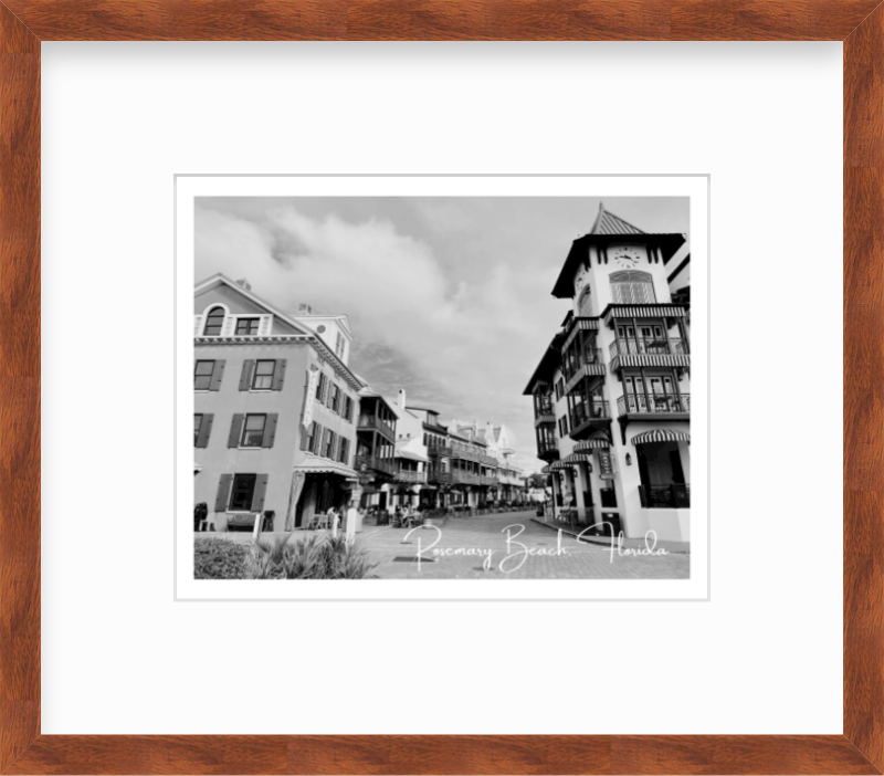 Florida Rosemary Beach Town View Giclee Travel Print