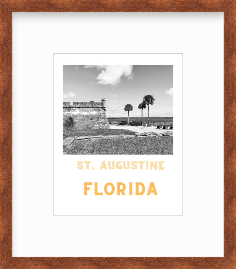 Florida St. Augustine Fort Giclee Travel Print