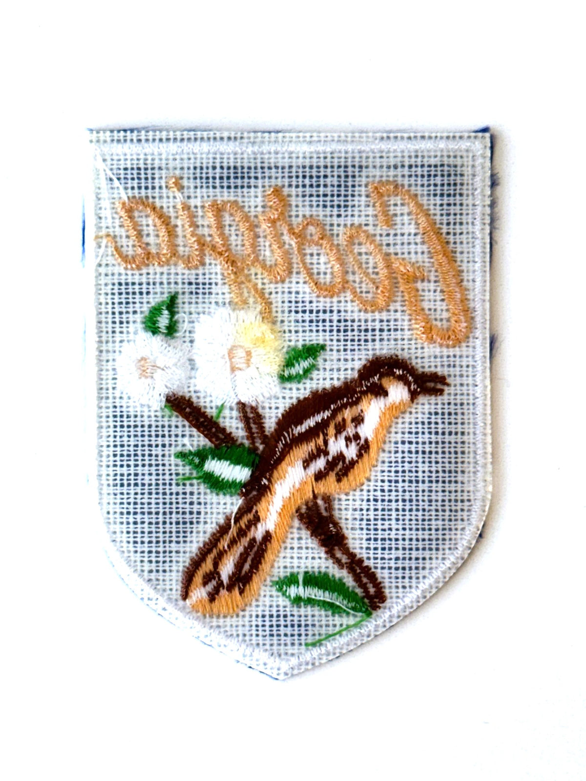 Georgia State Bird and State Flowers Vintage Patch