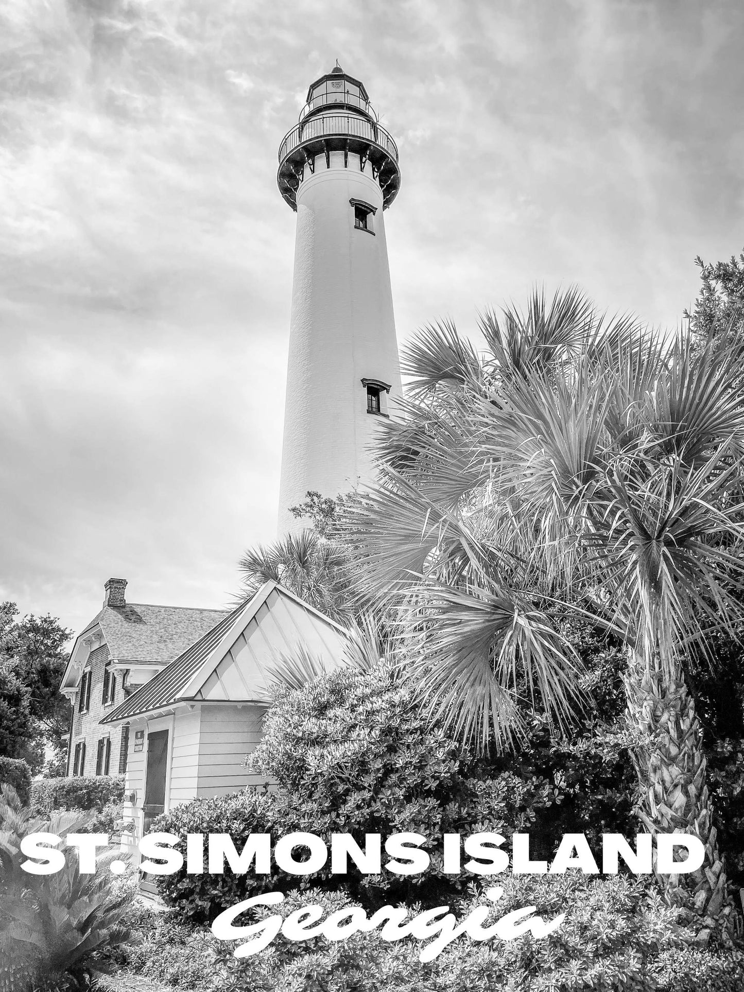 Georgia St. Simons Island Lighthouse Giclee Travel Print