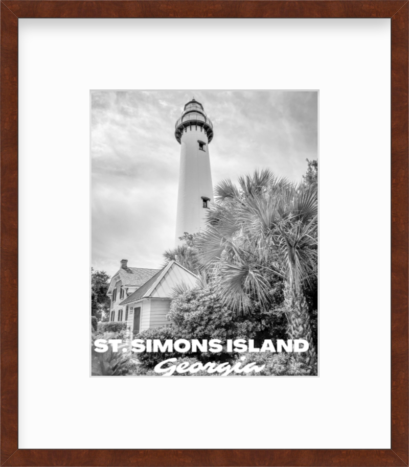Georgia St. Simons Island Lighthouse Giclee Travel Print