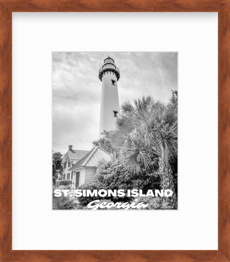 Georgia St. Simons Island Lighthouse Giclee Travel Print