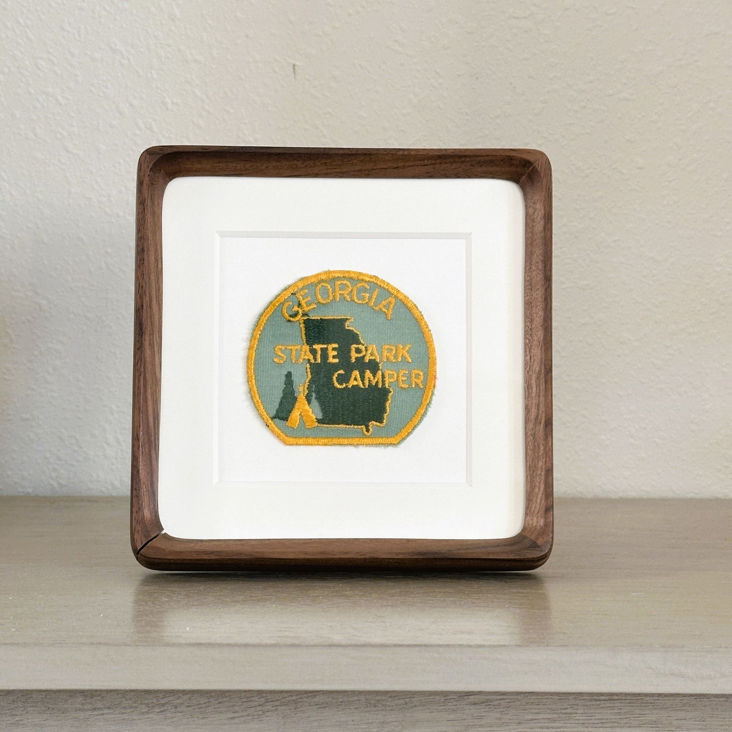 Georgia State Park Camper Framed Vintage Travel Patch