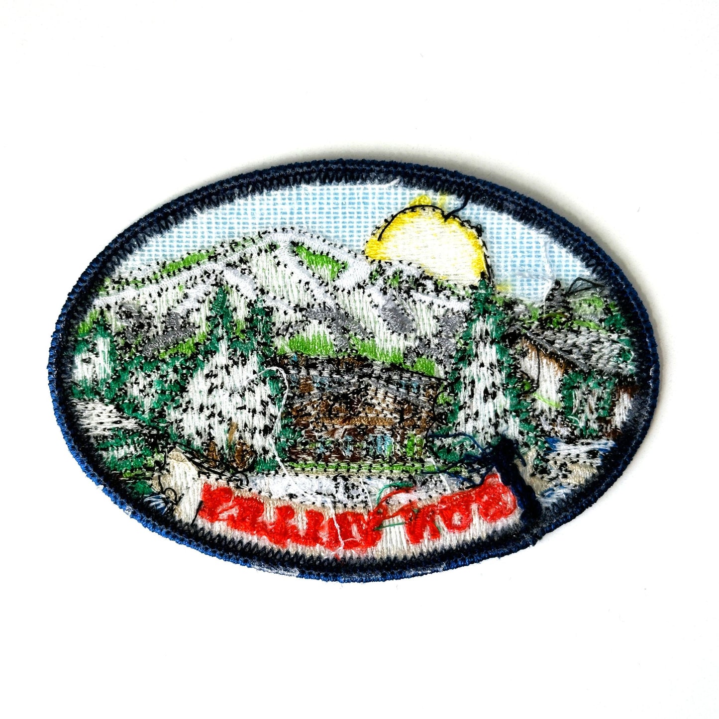 Idaho Sun Valley Mountain Scene Large Vintage Patch