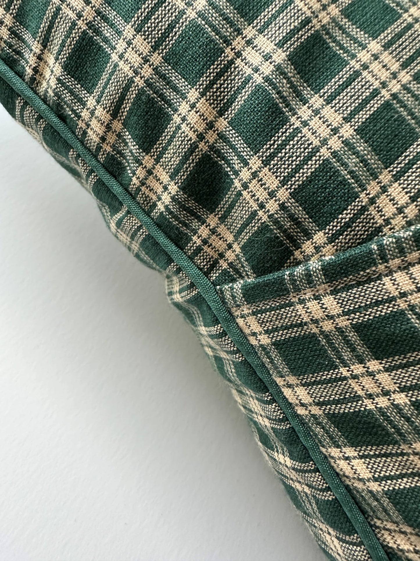 Idaho Native American Vintage Pennant on New Woven Plaid Throw Pillow