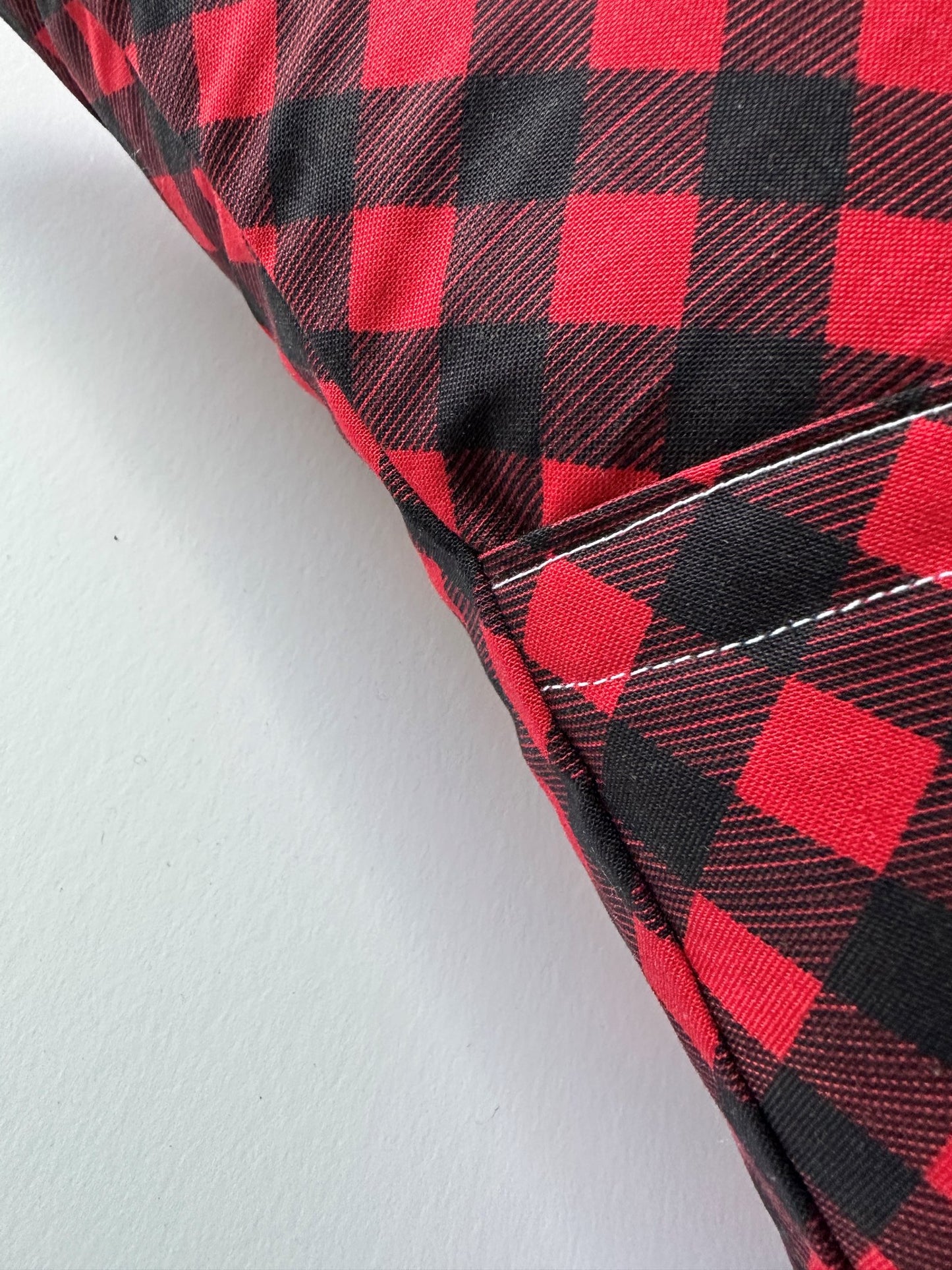Idaho Ski Vintage Pennant on New Woven Plaid Throw Pillow