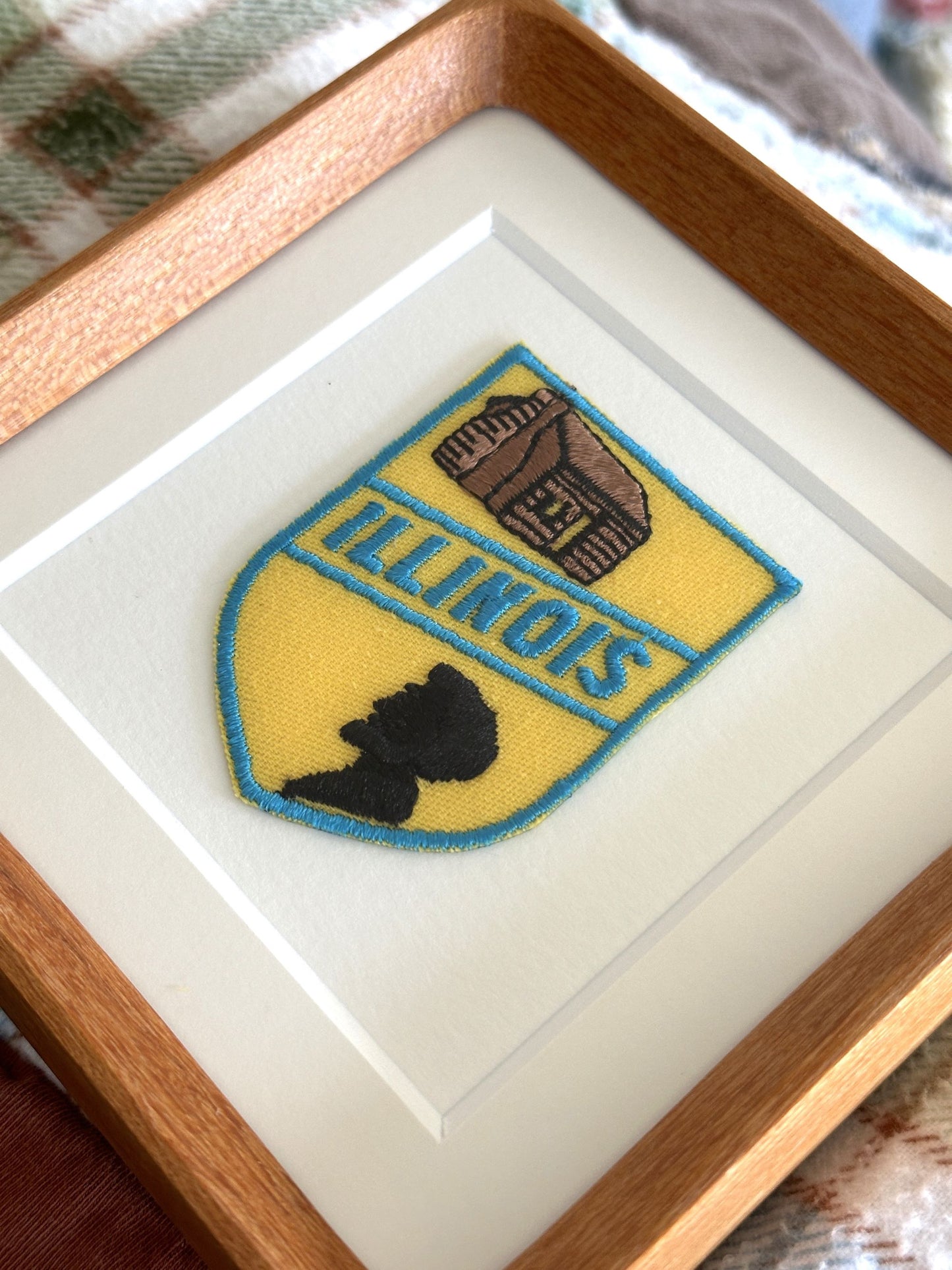 Illinois Vintage Framed Travel Patch