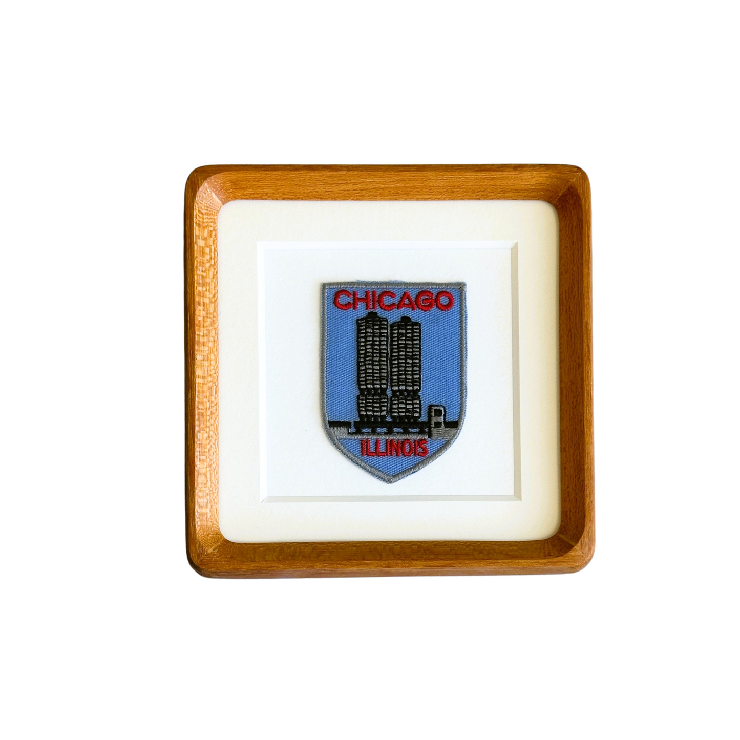 Illinois Chicago Downtown Vintage Framed Travel Patch