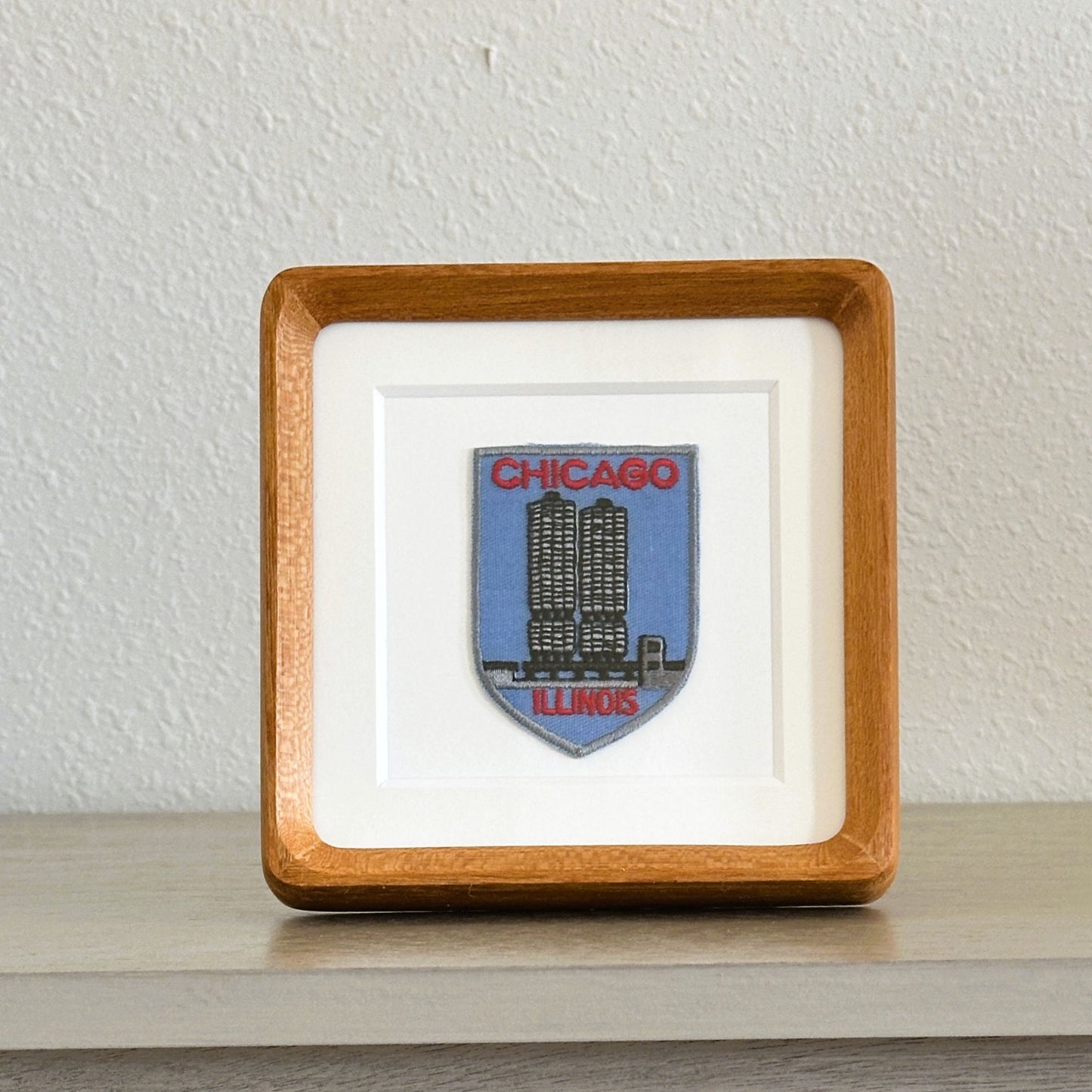 Illinois Chicago Downtown Vintage Framed Travel Patch