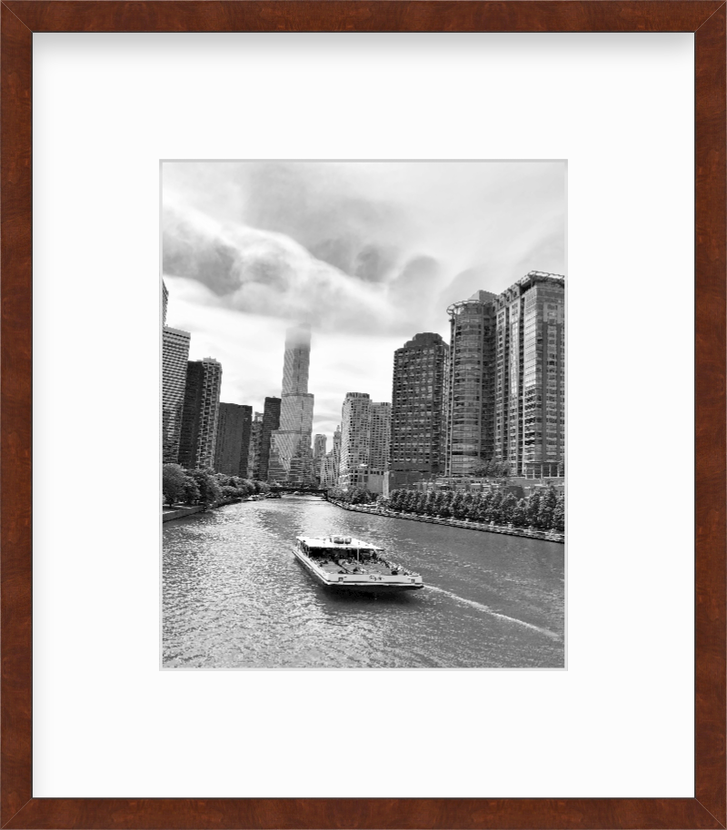Illinois Chicago River Giclee Travel Print
