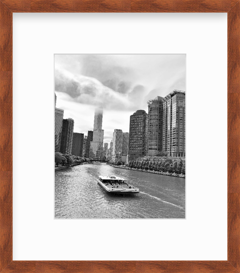 Illinois Chicago River Giclee Travel Print