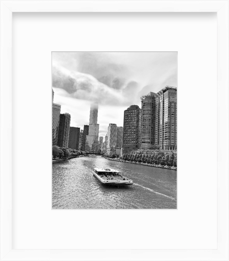 Illinois Chicago River Giclee Travel Print