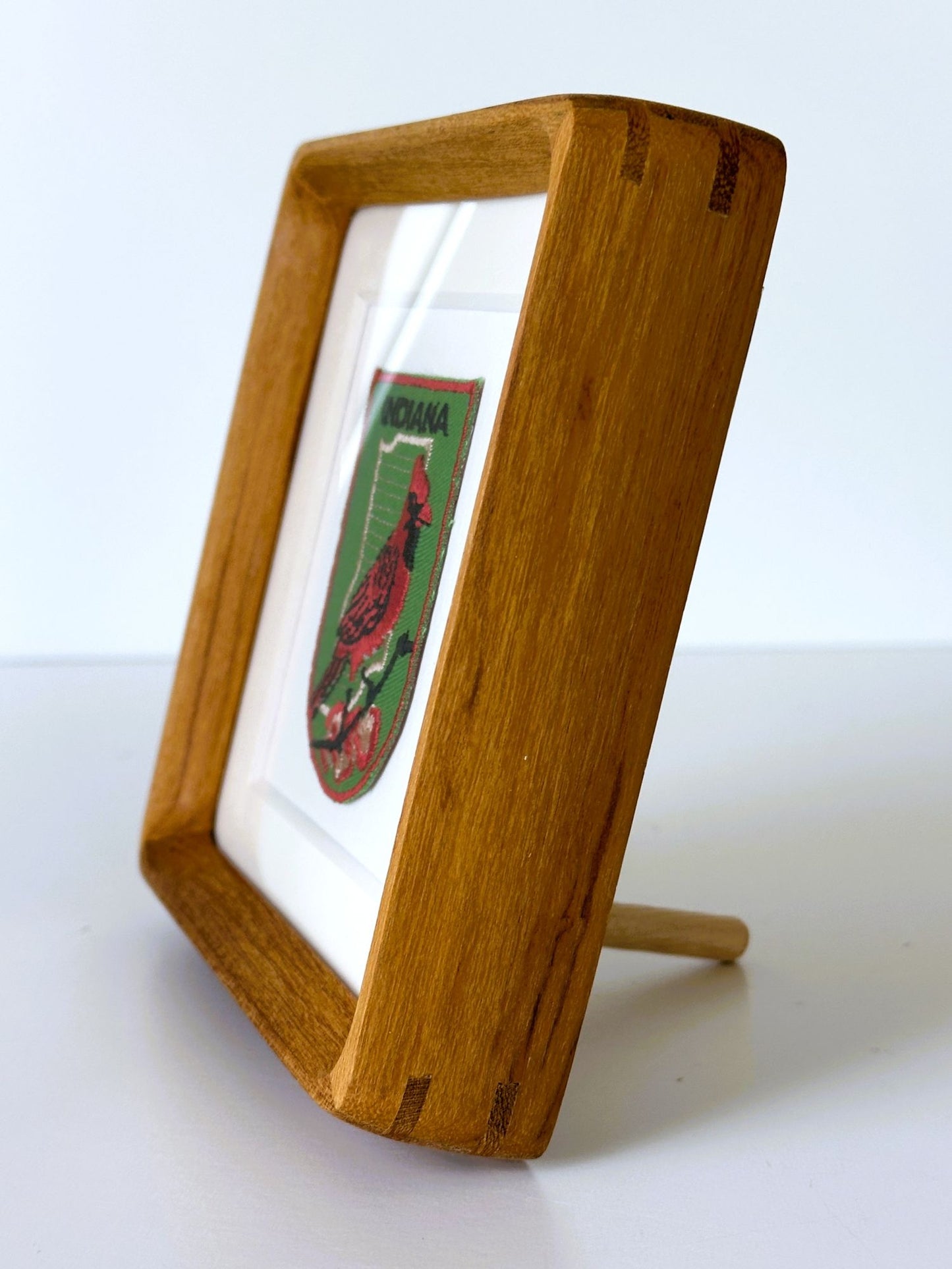 Indiana State Bird Vintage Framed Travel Patch