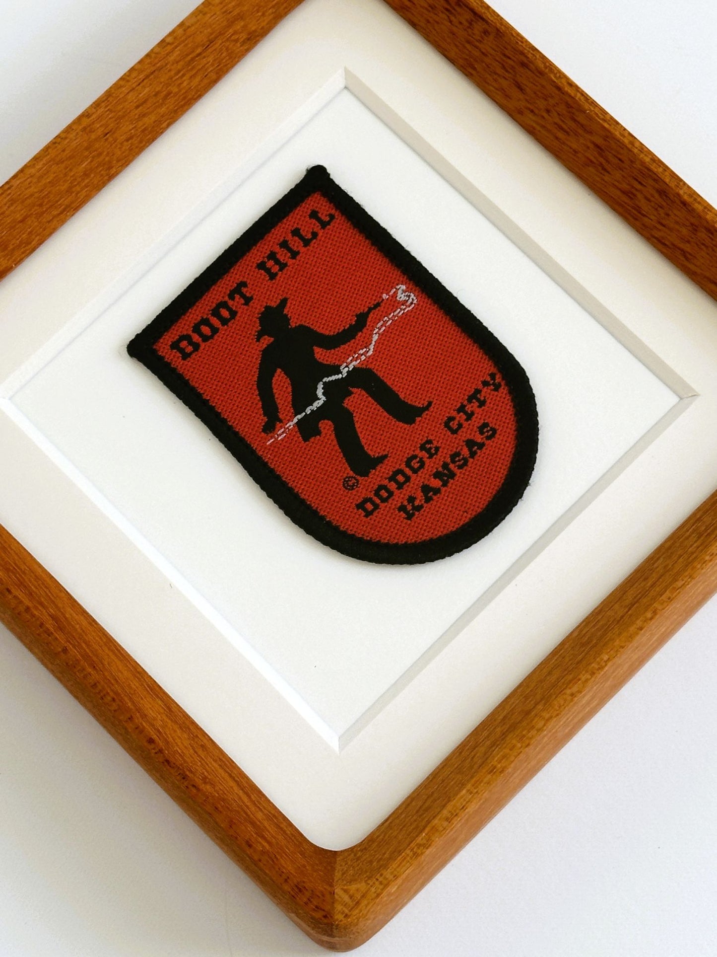 Kansas Dodge City Boot Hill Vintage Framed Travel Patch