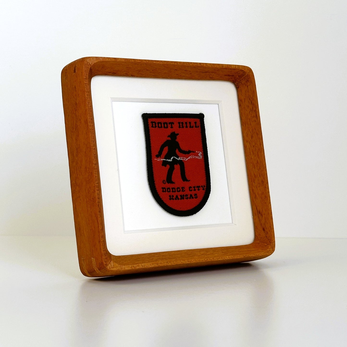 Kansas Dodge City Boot Hill Vintage Framed Travel Patch