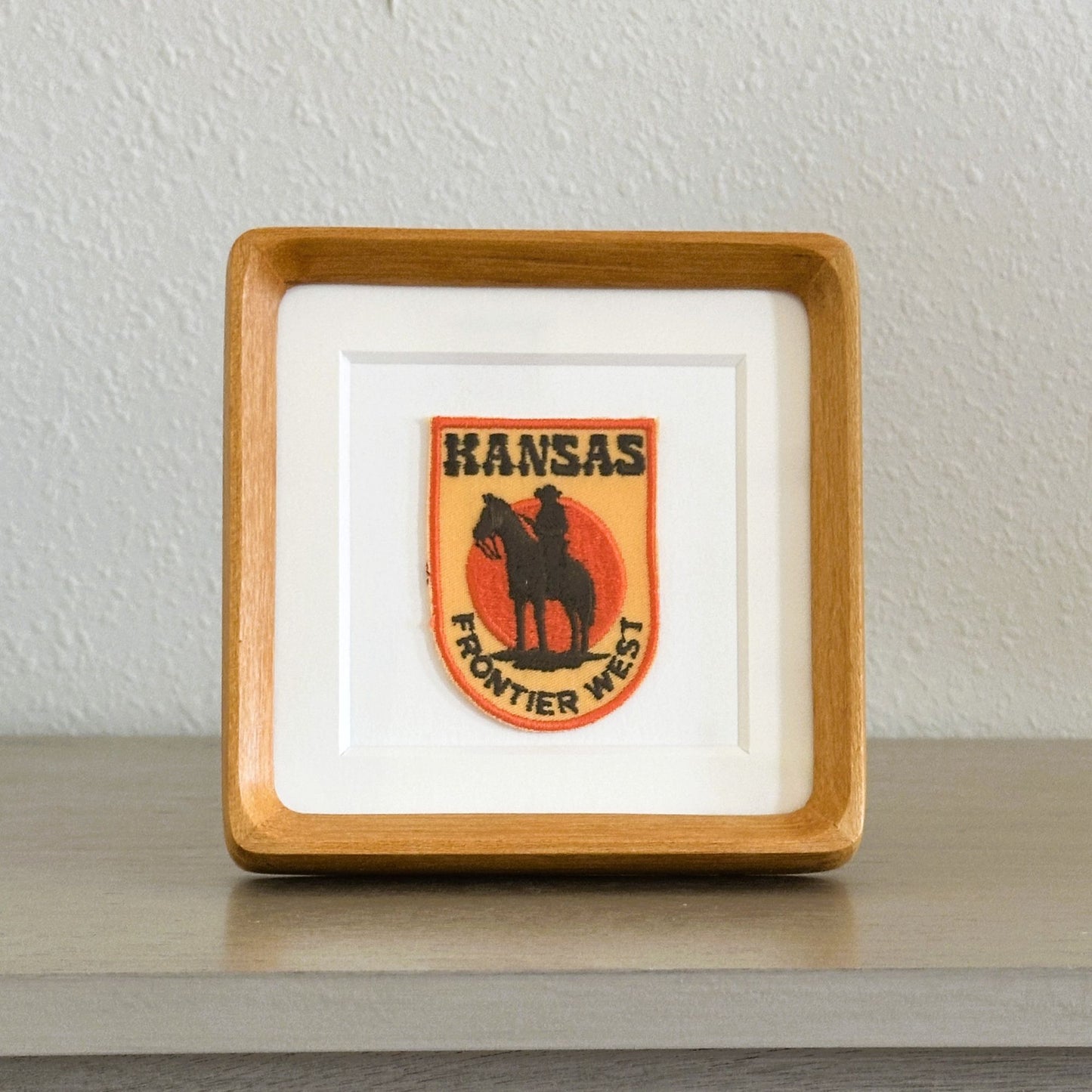 Kansas Frontier West Vintage Framed Travel Patch