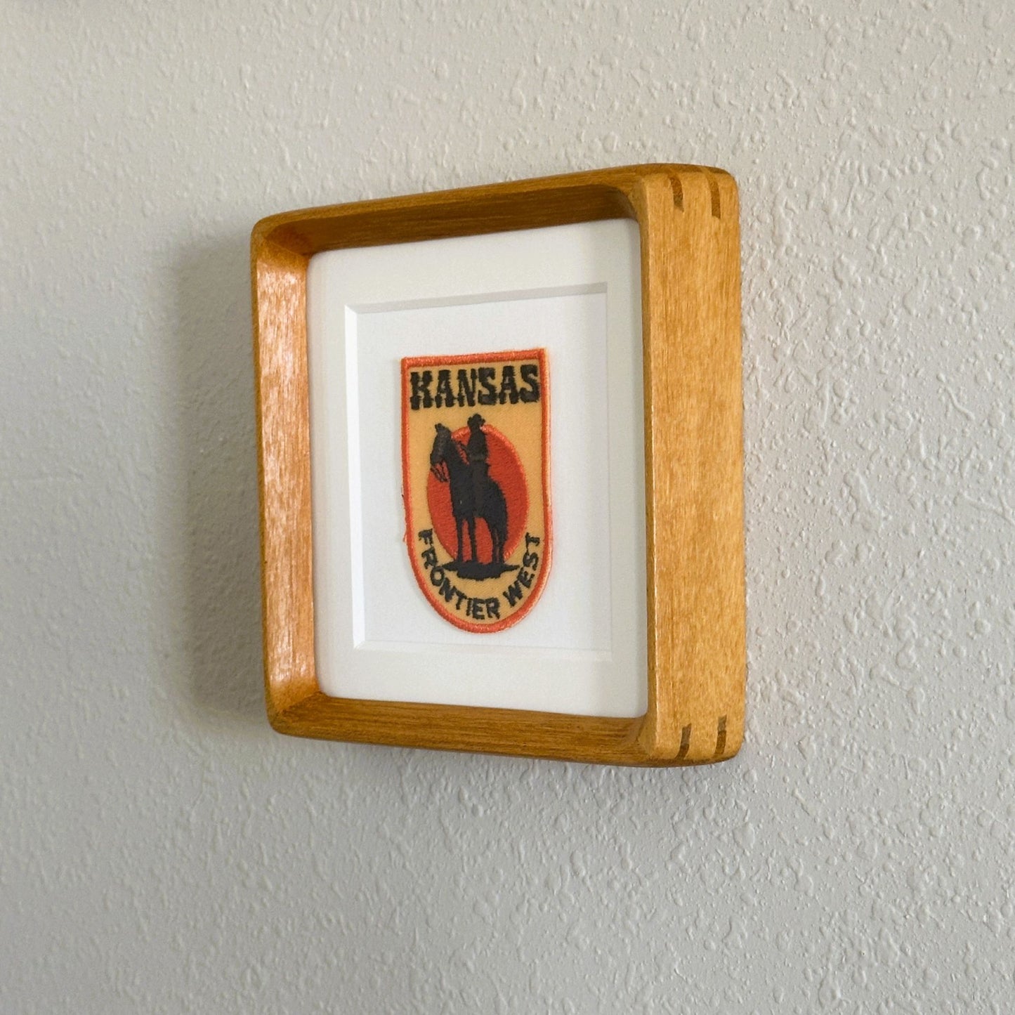 Kansas Frontier West Vintage Framed Travel Patch