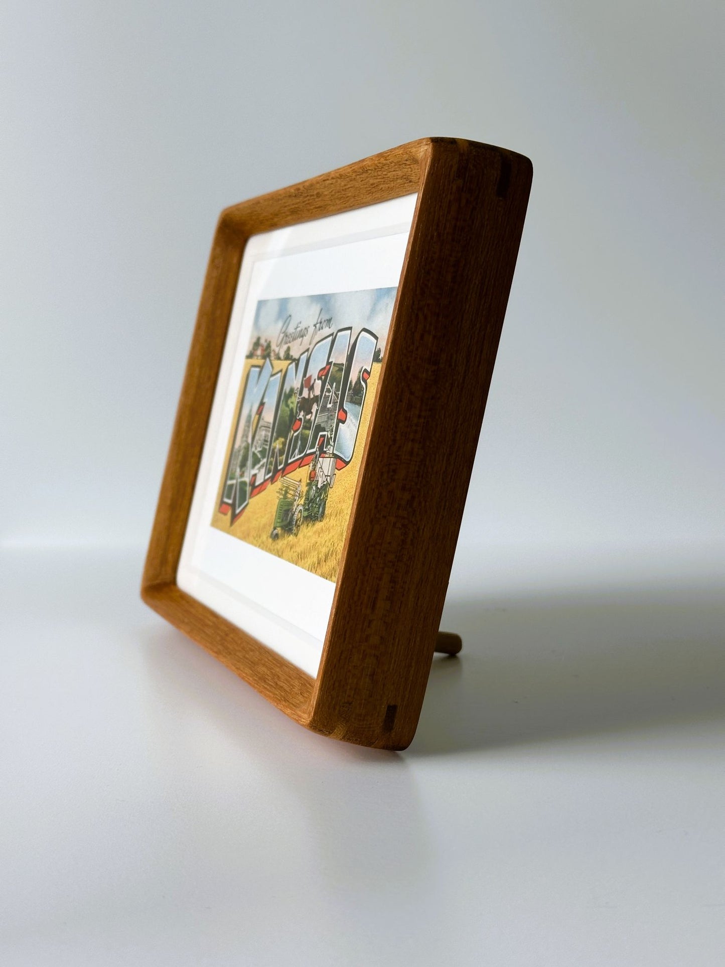 Kansas Vintage Framed Postcard, Greetings from Kansas