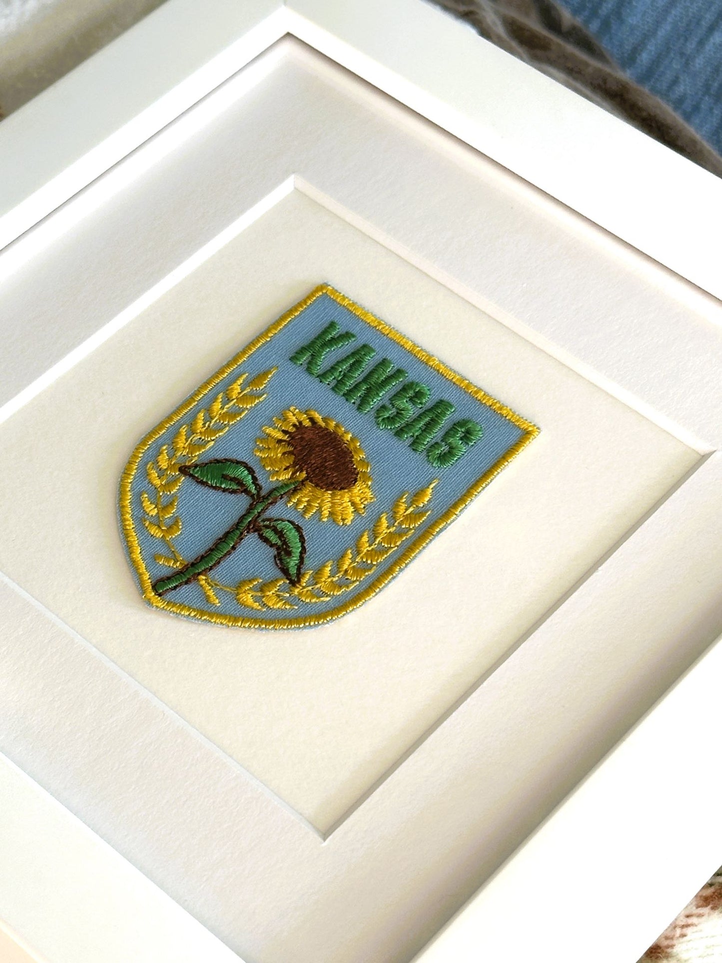 Kansas Framed Vintage Travel Patch