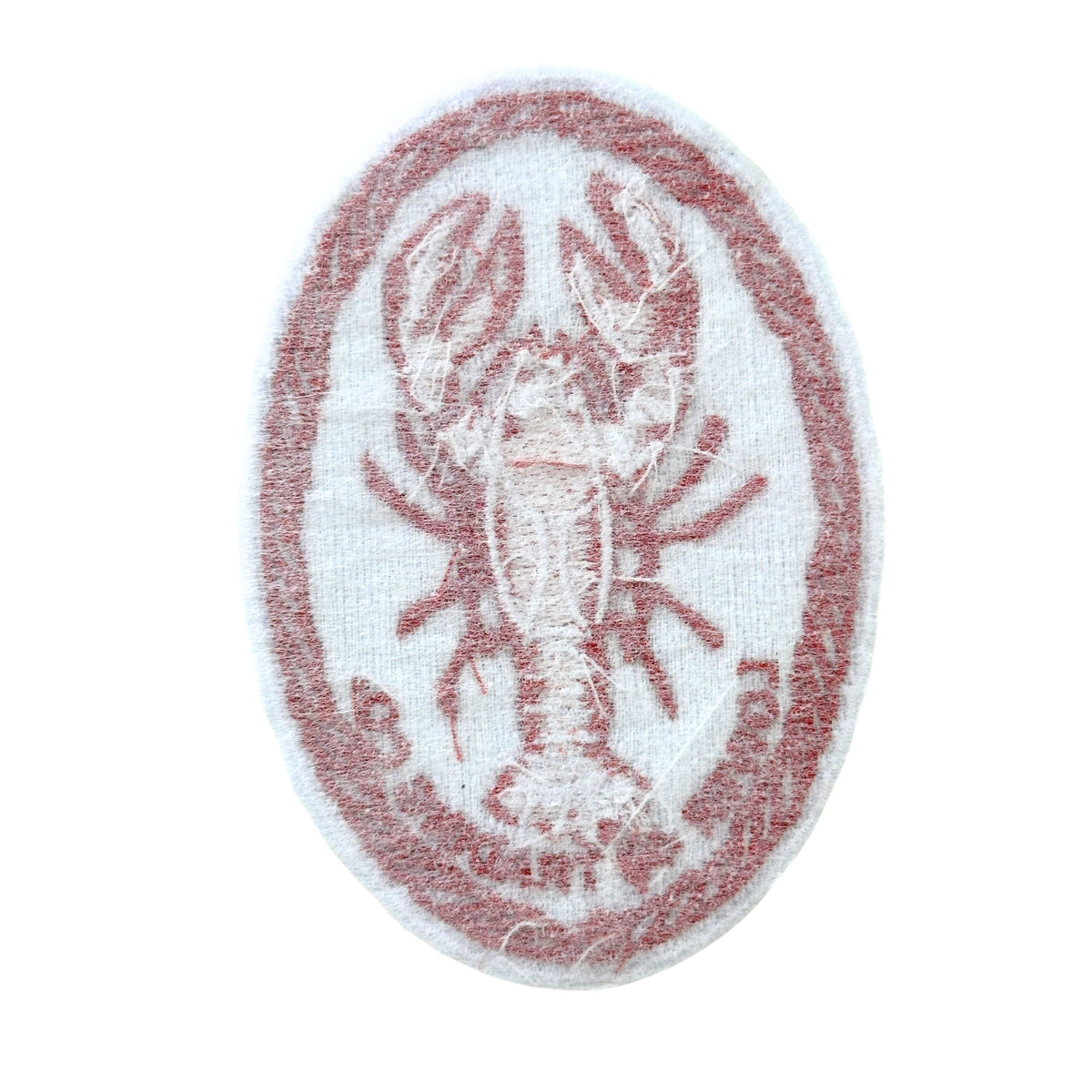 American Red Lobster Block Print Art Large Embroidered Patch Lower 48 Trading Co