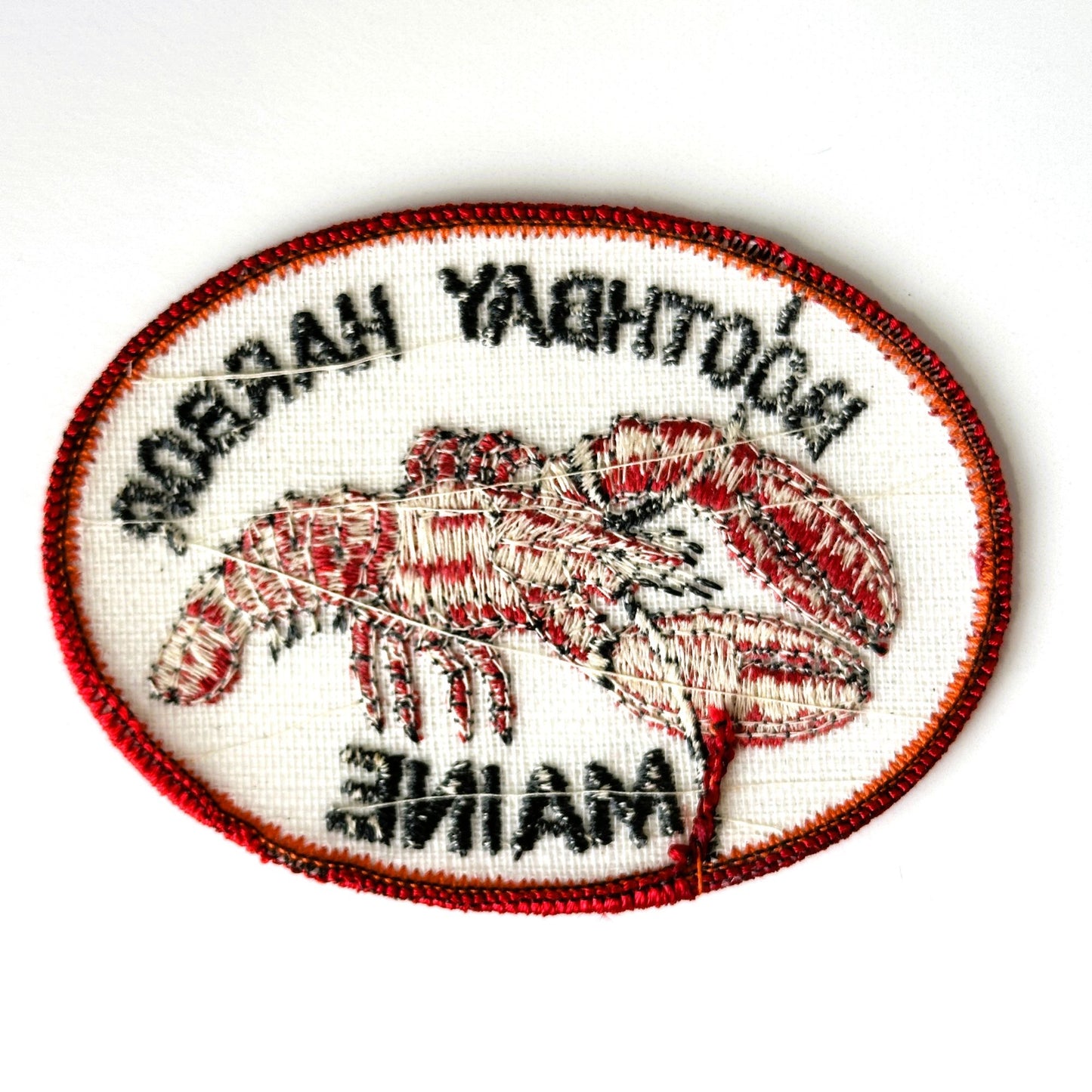 Maine Boothbay Harbor Lobster Large Vintage Patch
