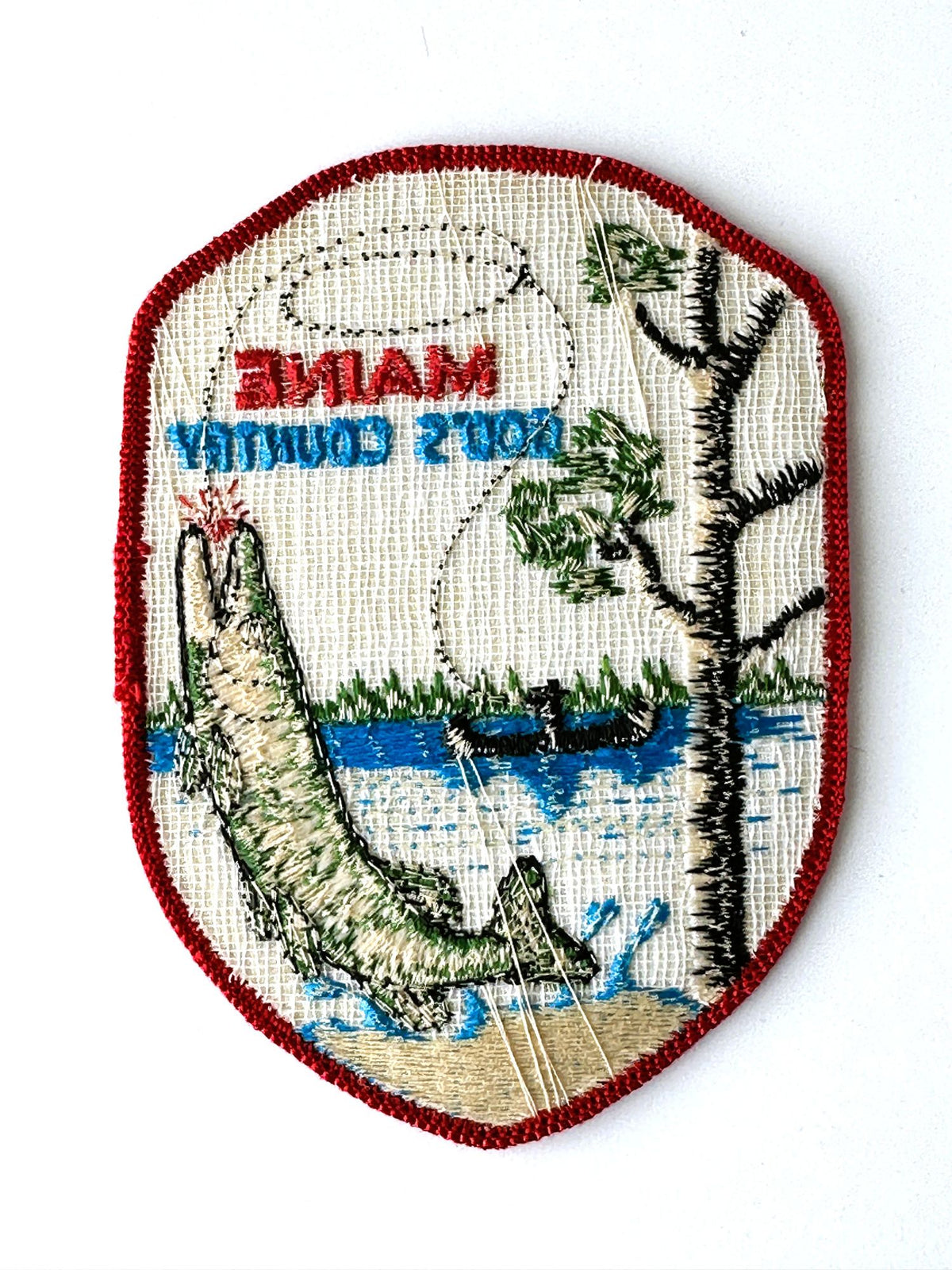 Maine God's Country Fishing Large Vintage Patch
