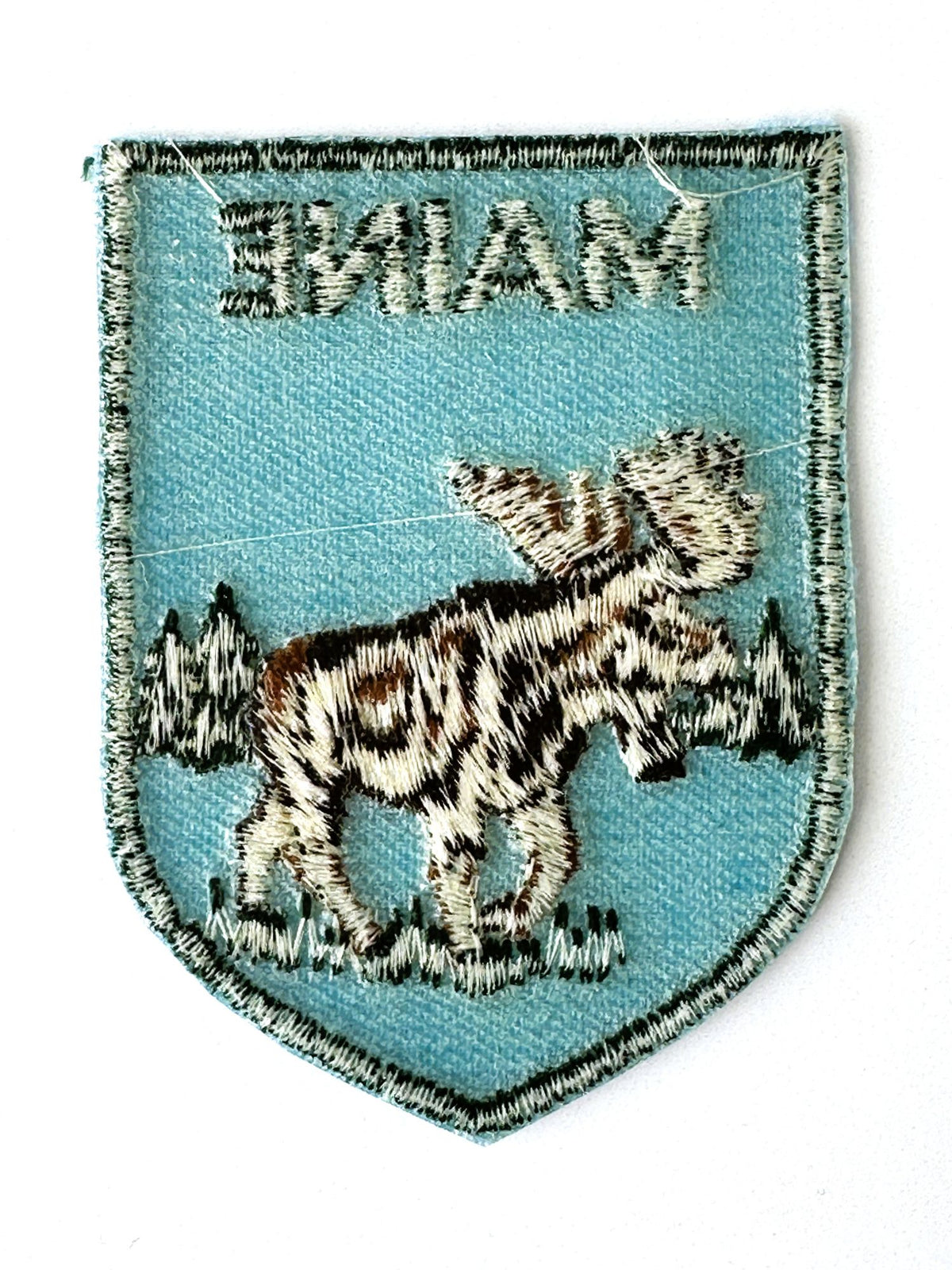 Maine Moose Blue Vintage Patch