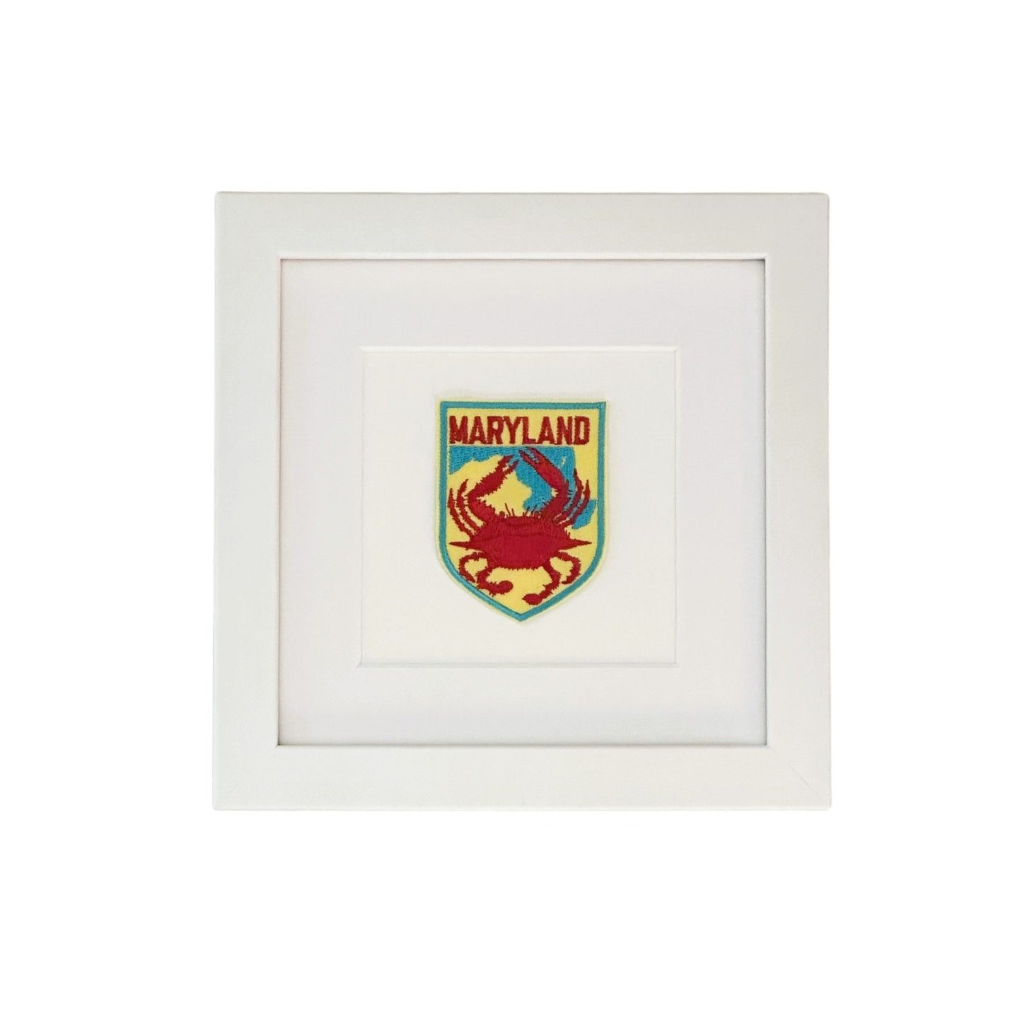 Maryland Red Crab Framed Vintage Travel Patch