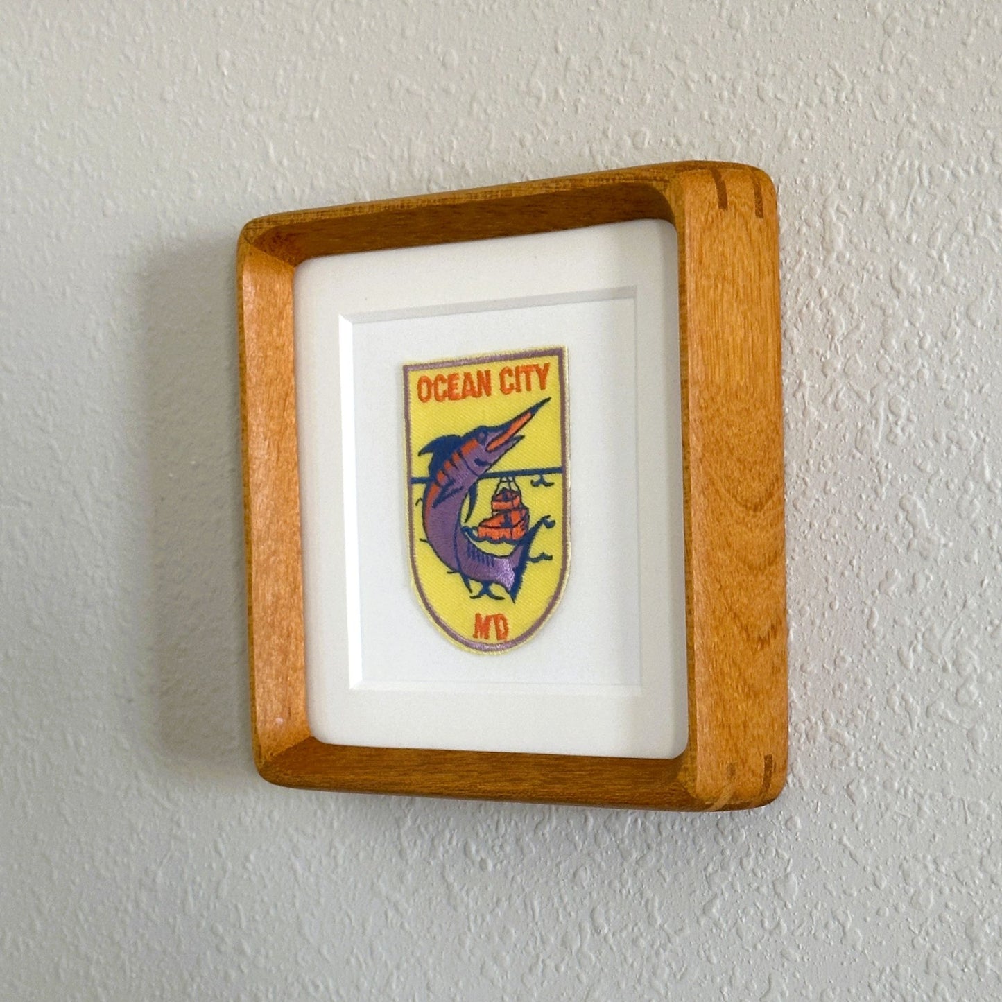 Maryland Ocean City Vintage Framed Travel Patch