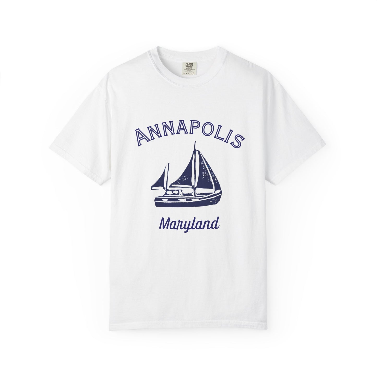 Maryland Annapolis Sailboat Adult Unisex T-Shirt White