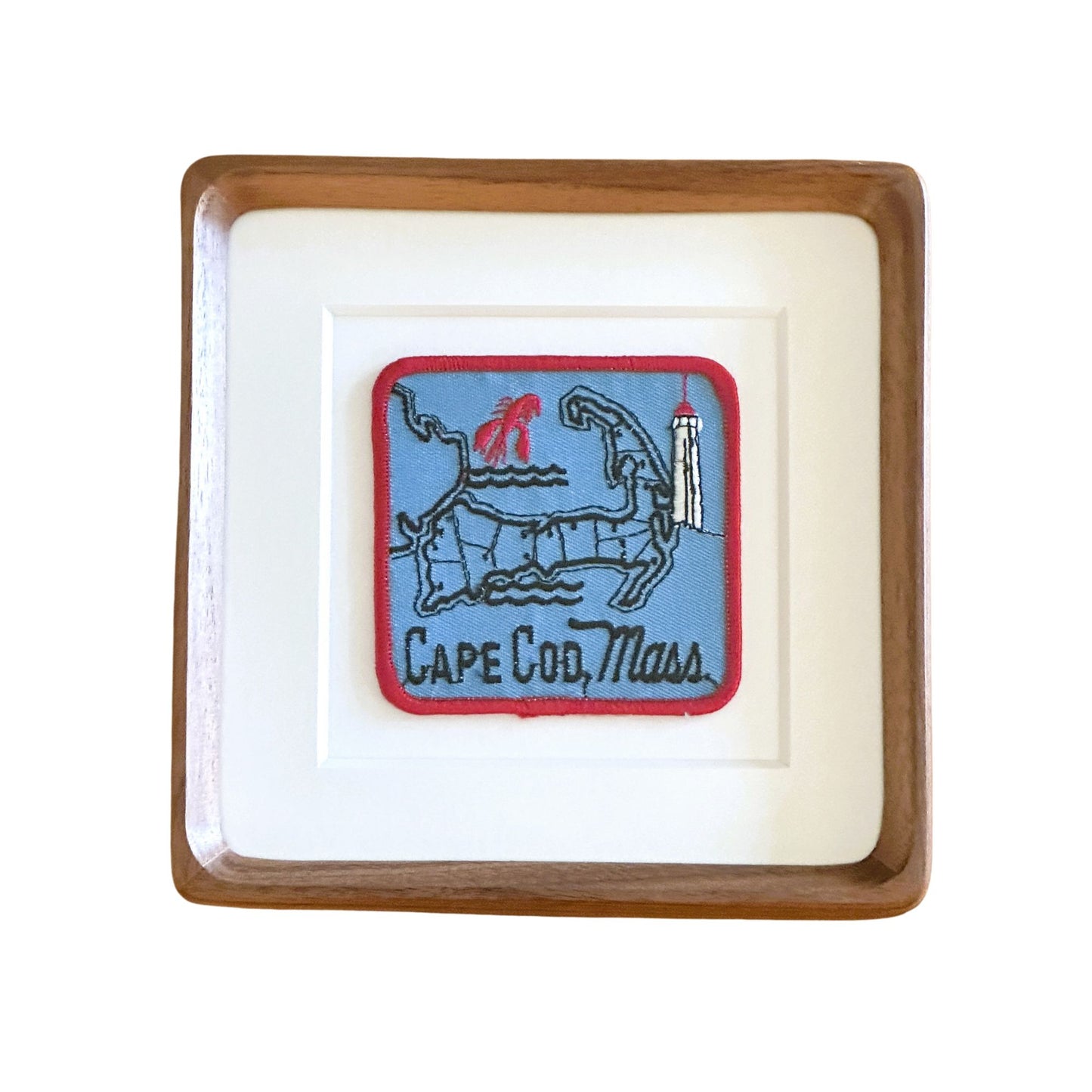 Massachusetts Cape Cod Framed Vintage Travel Patch