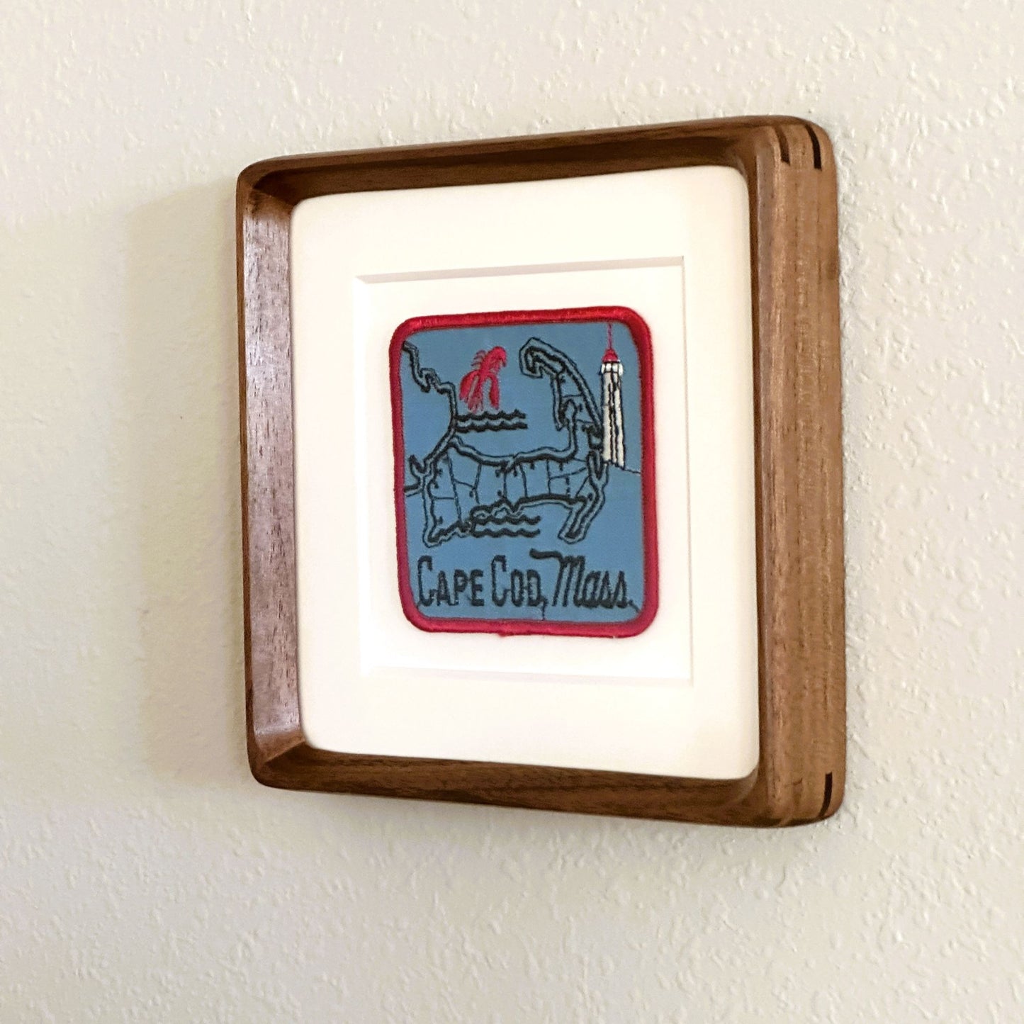 Massachusetts Cape Cod Framed Vintage Travel Patch