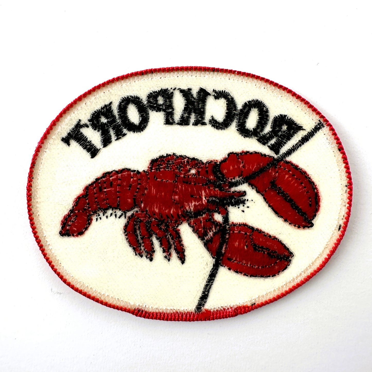 Massachusetts Rockport Lobster Large Vintage Patch