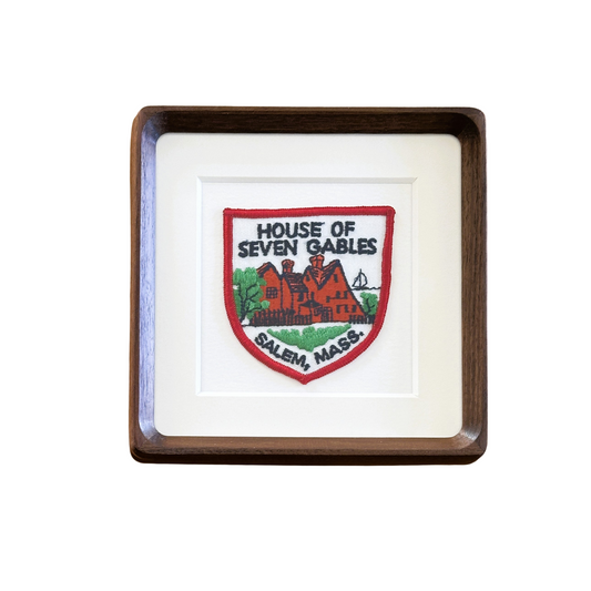 Massachusetts Salem House of Seven Gables Framed Vintage Travel Patch