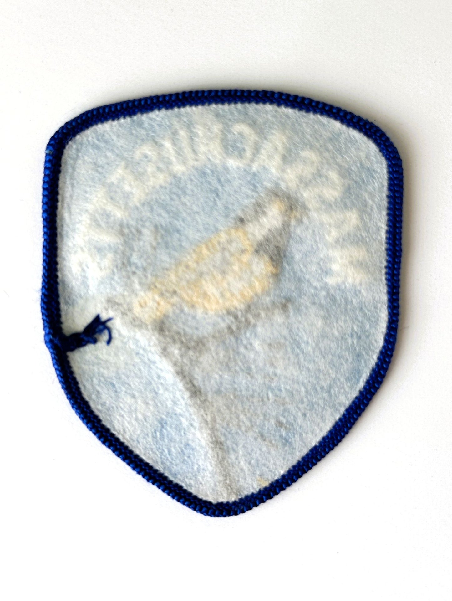 Massachusetts State Bird Large Blue Vintage Patch