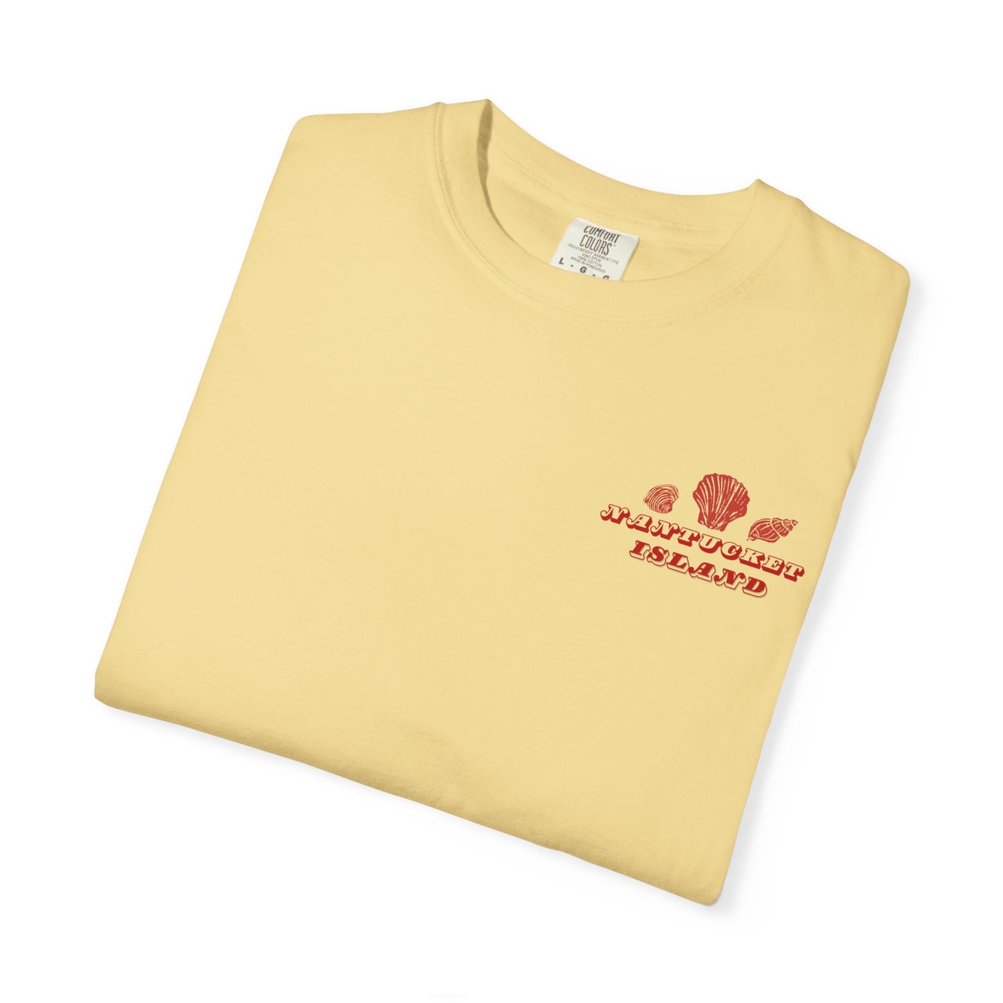 Massachusetts Nantucket Island Shells Adult Unisex T-Shirt Yellow
