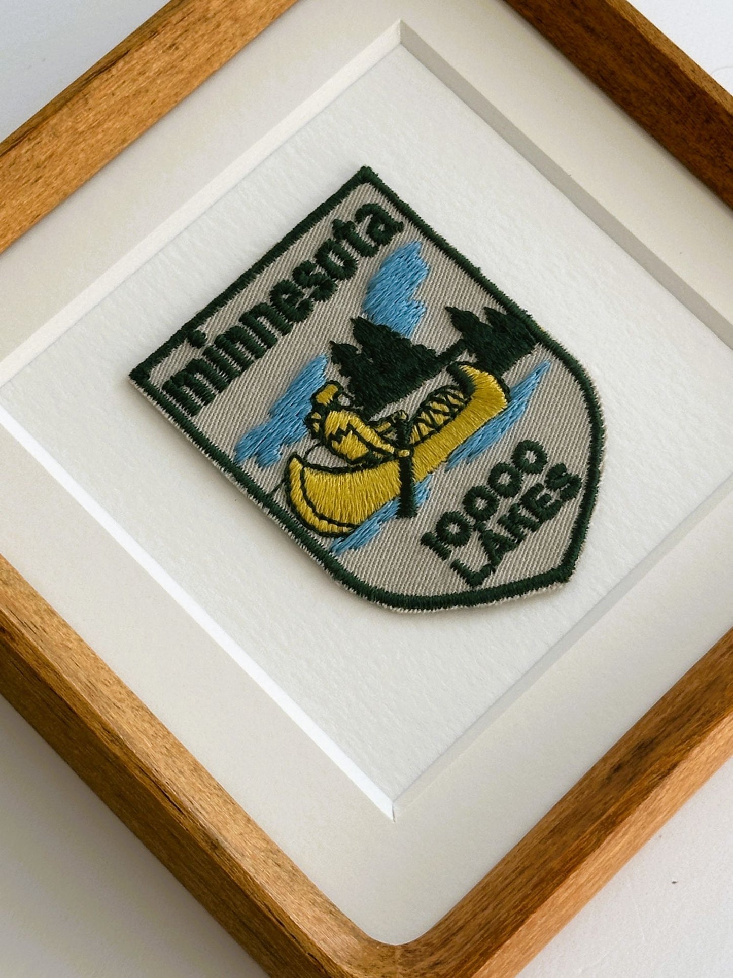Minnesota 10,000 Lakes Vintage Framed Travel Patch