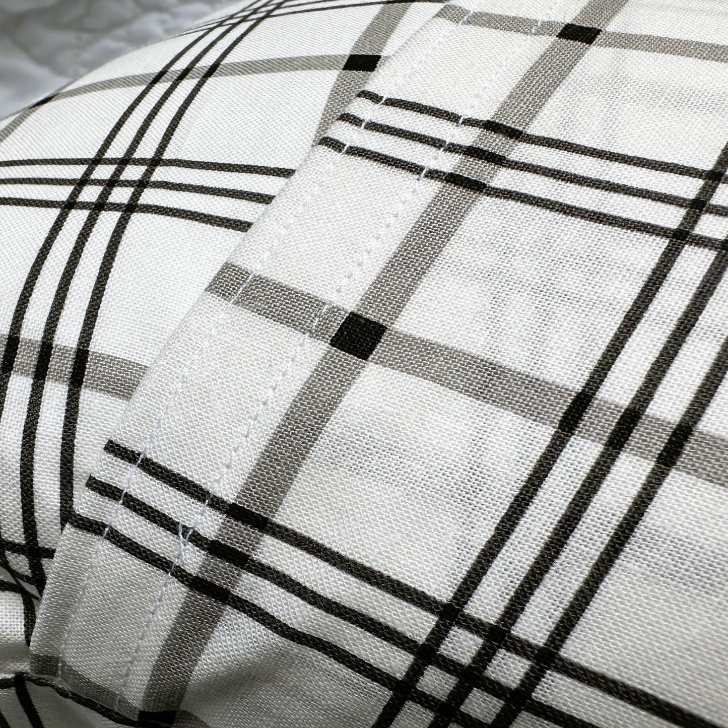 Minnesota Grand Rapids Vintage Pennant on New Woven Plaid Throw Pillow