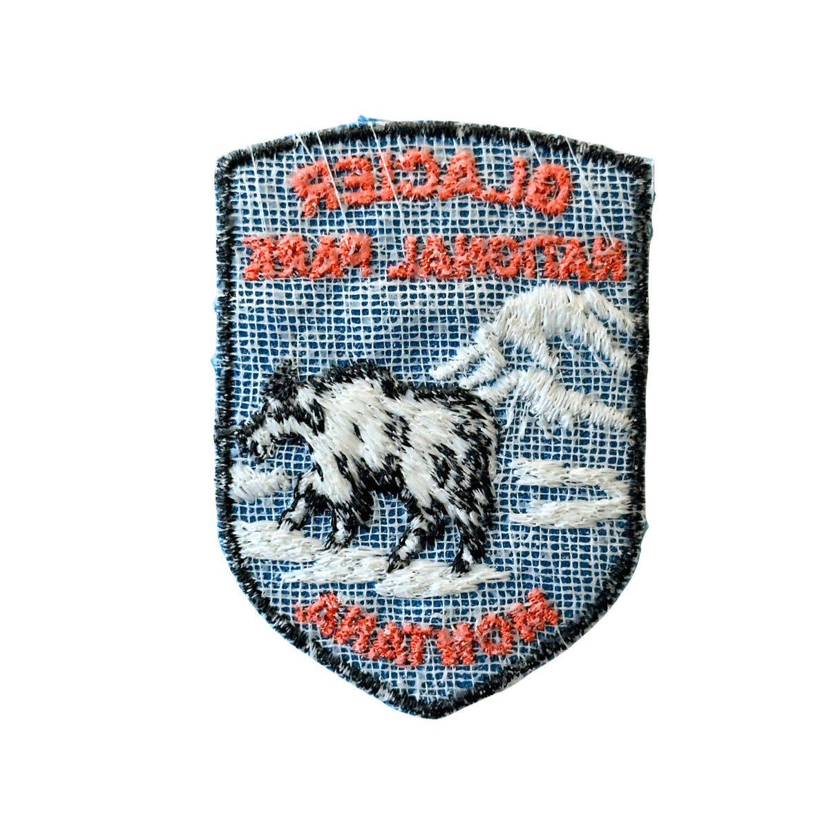 Montana Glacier National Park Blue Vintage Patch