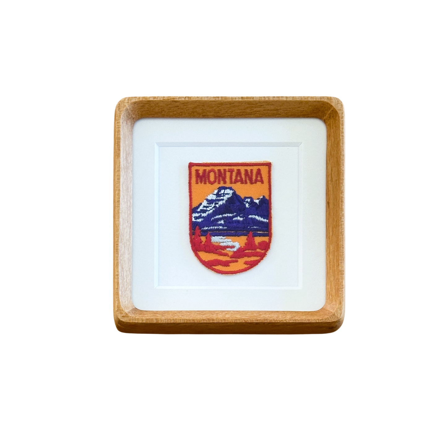 Montana Mountains Vintage Framed Travel Patch