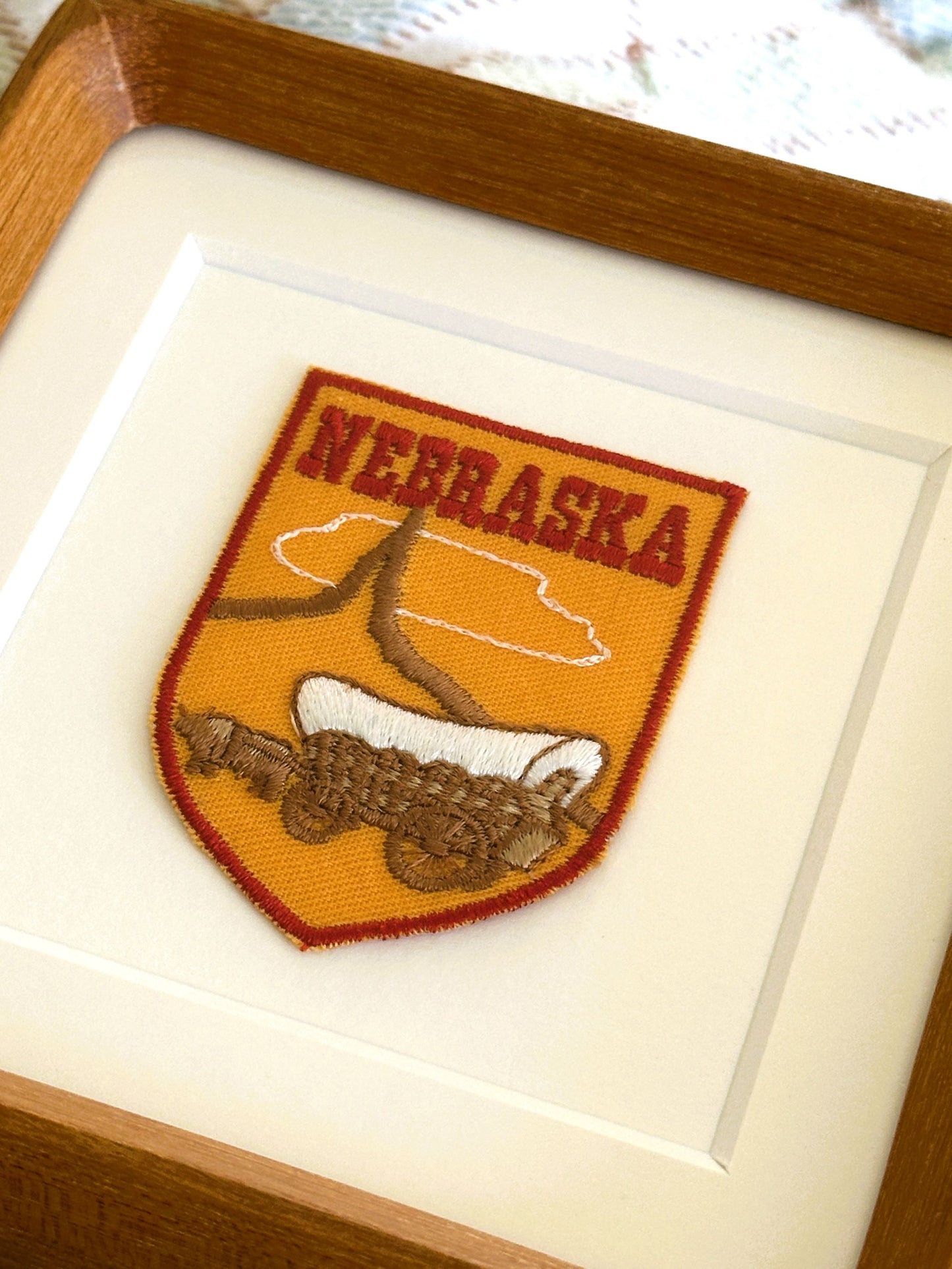 Nebraska Vintage Framed Travel Patch