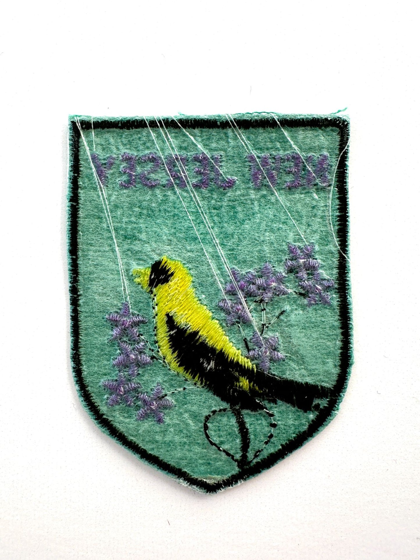 New Jersey State Bird Goldfinch Vintage Patch