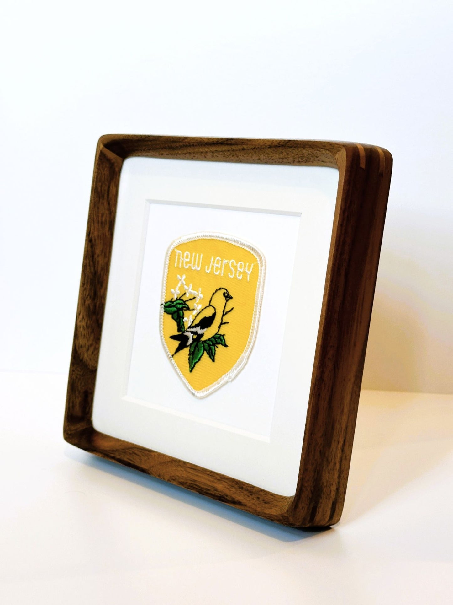 New Jersey Large Vintage Framed Travel Patch