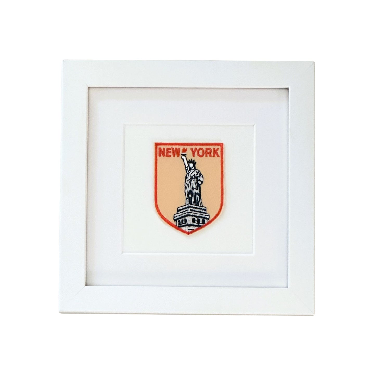 New York City, Statue of Liberty Framed Vintage Travel Patch