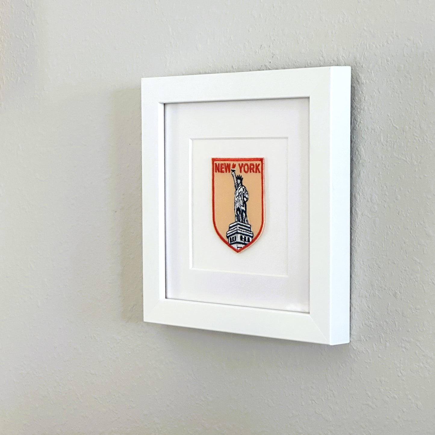 New York City, Statue of Liberty Framed Vintage Travel Patch